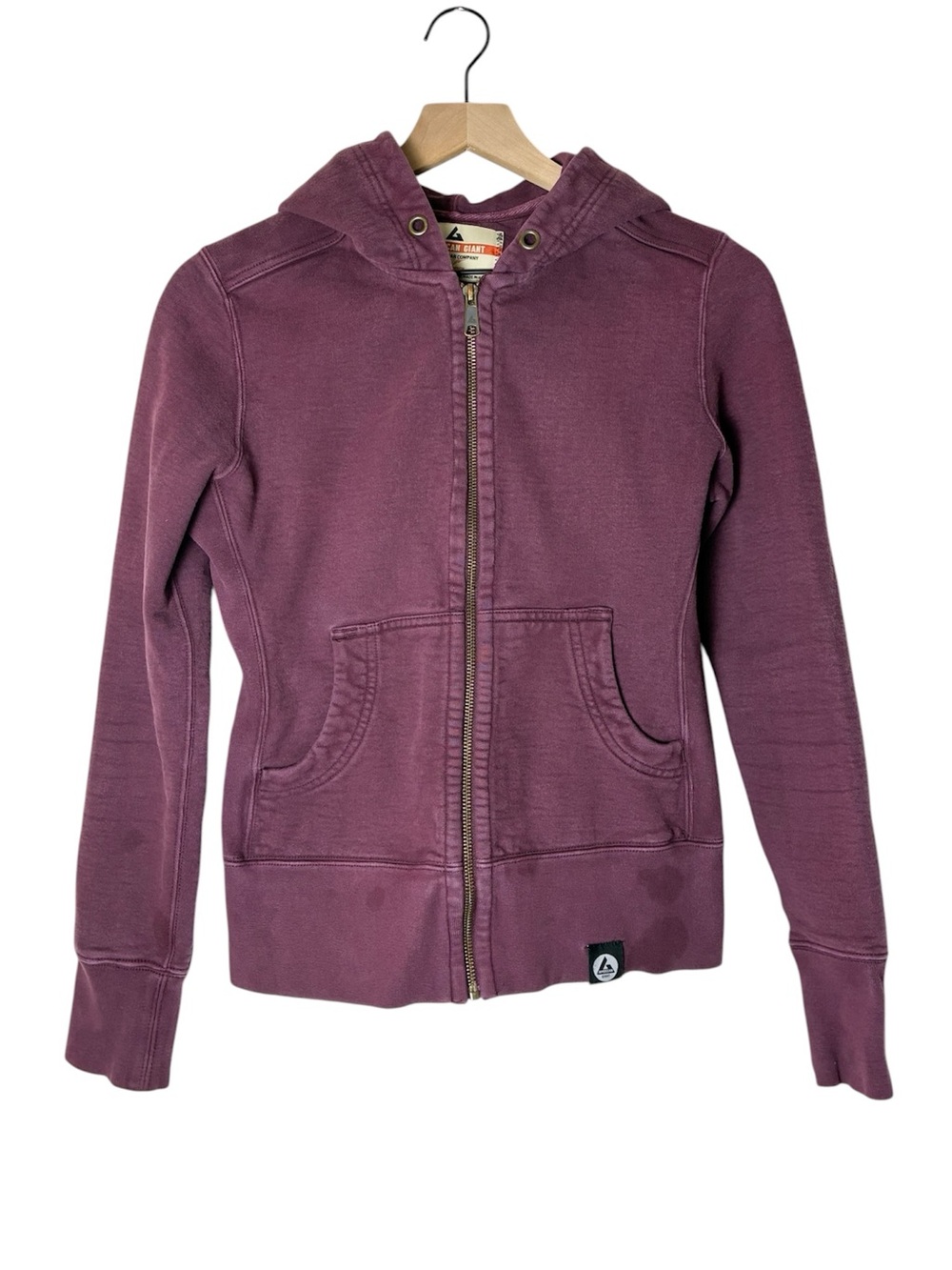 American Giant Plum Full-Zip Hoodie Heavyweight Made in USA